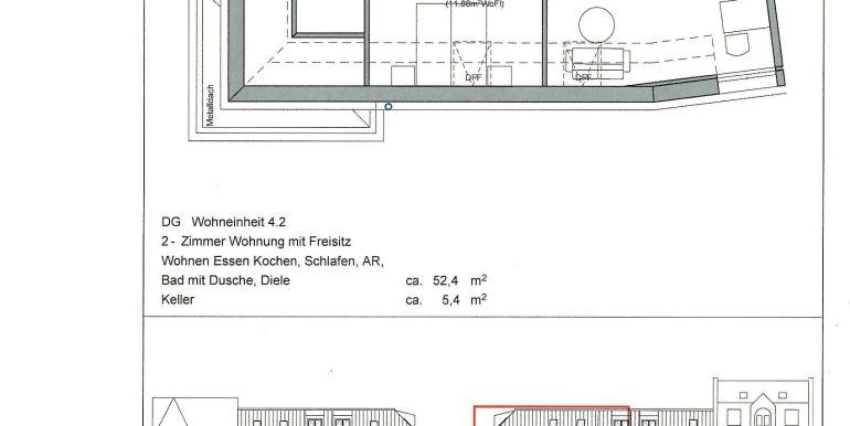 Dachgeschoss 62 m²