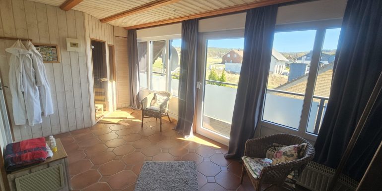 Schlafzimmer mit Sauna & Balkon
