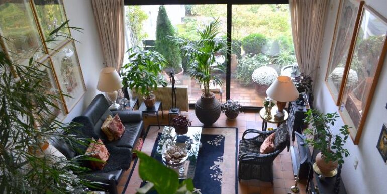 Blick von der Galerie zum Wohnraum