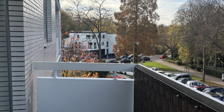 Balkon mit Blick auf die Haumannplatzwiese