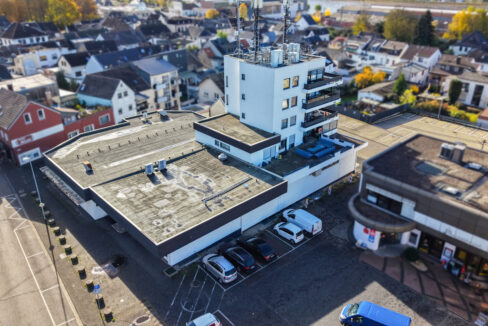 Seitliche Luftaufnahme