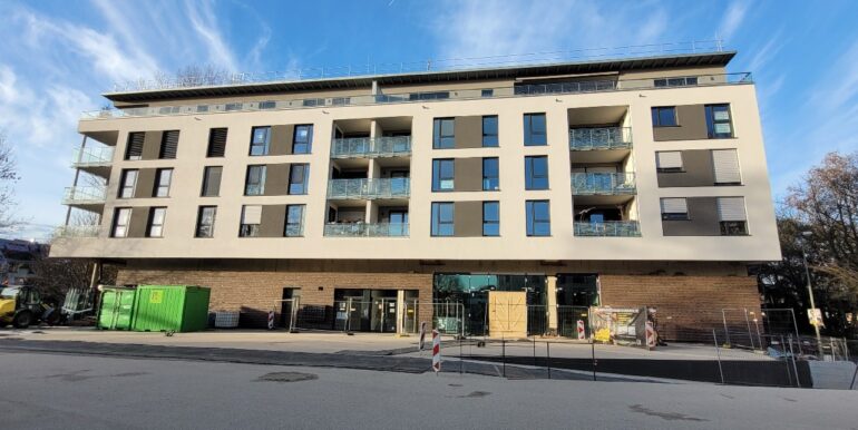 Seitliche Hausansicht