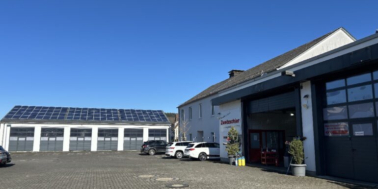 Ansicht Werkstatt und Büroteil