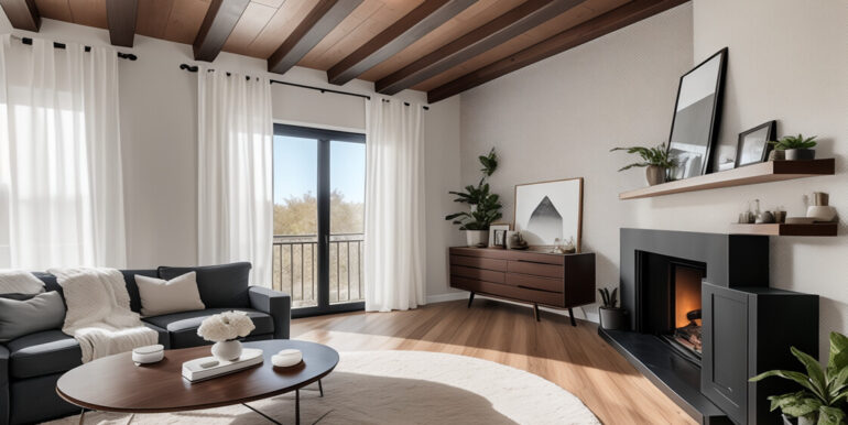 Gemütlich am Kamin_ KI-generiert