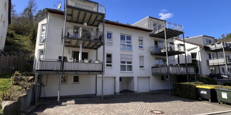 Rückansicht + PKW-Stellplätze